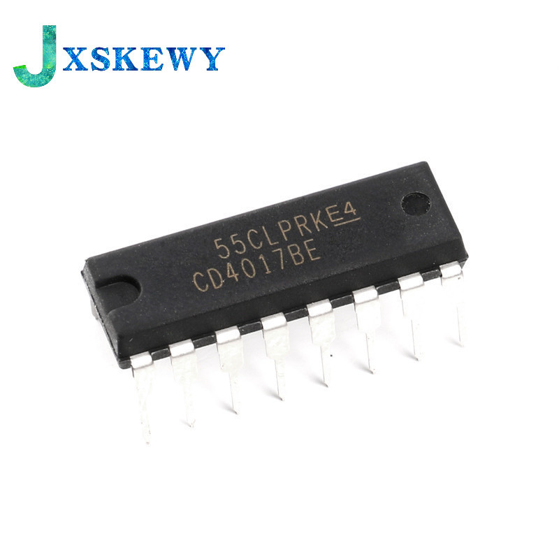 10 ชิ้นใหม่ CD4017 CD4017B CD4017BE 4017 DECADE COUNTER DIVIDER IC