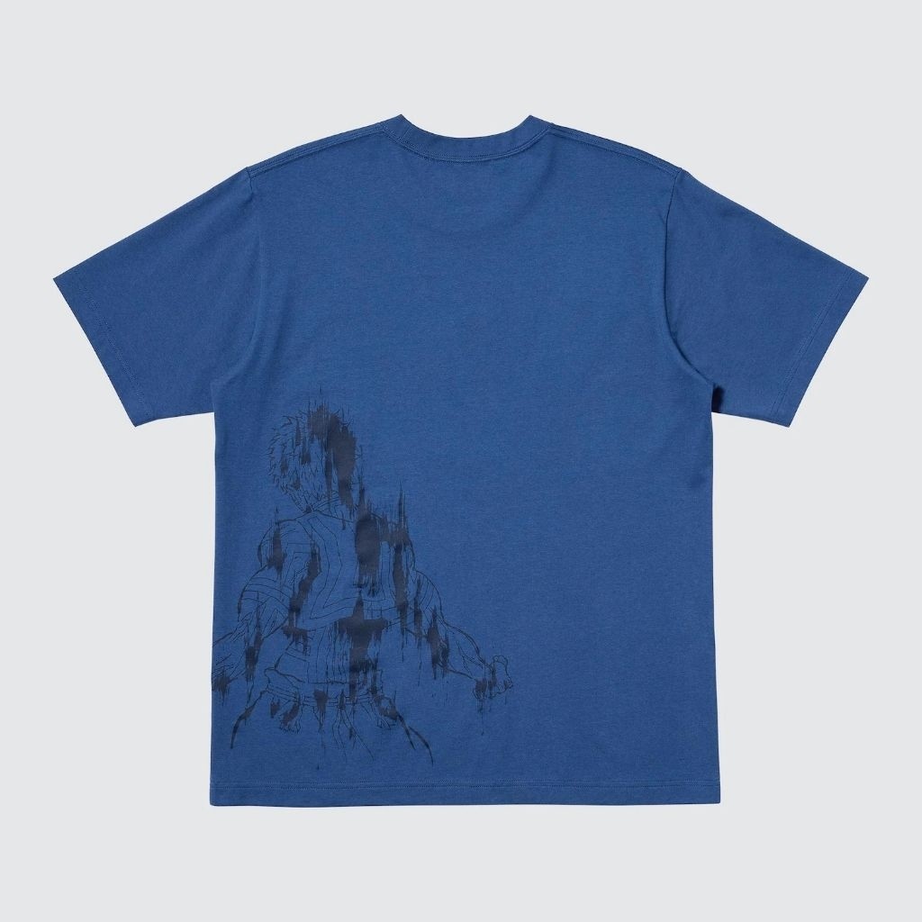 เสื้อยืด Uniqlo x Kimetsu No Yaiba (Akaza) | UT เสื้อยืดแขนสั้น Demon Slayer 2025 - Benhur Blue