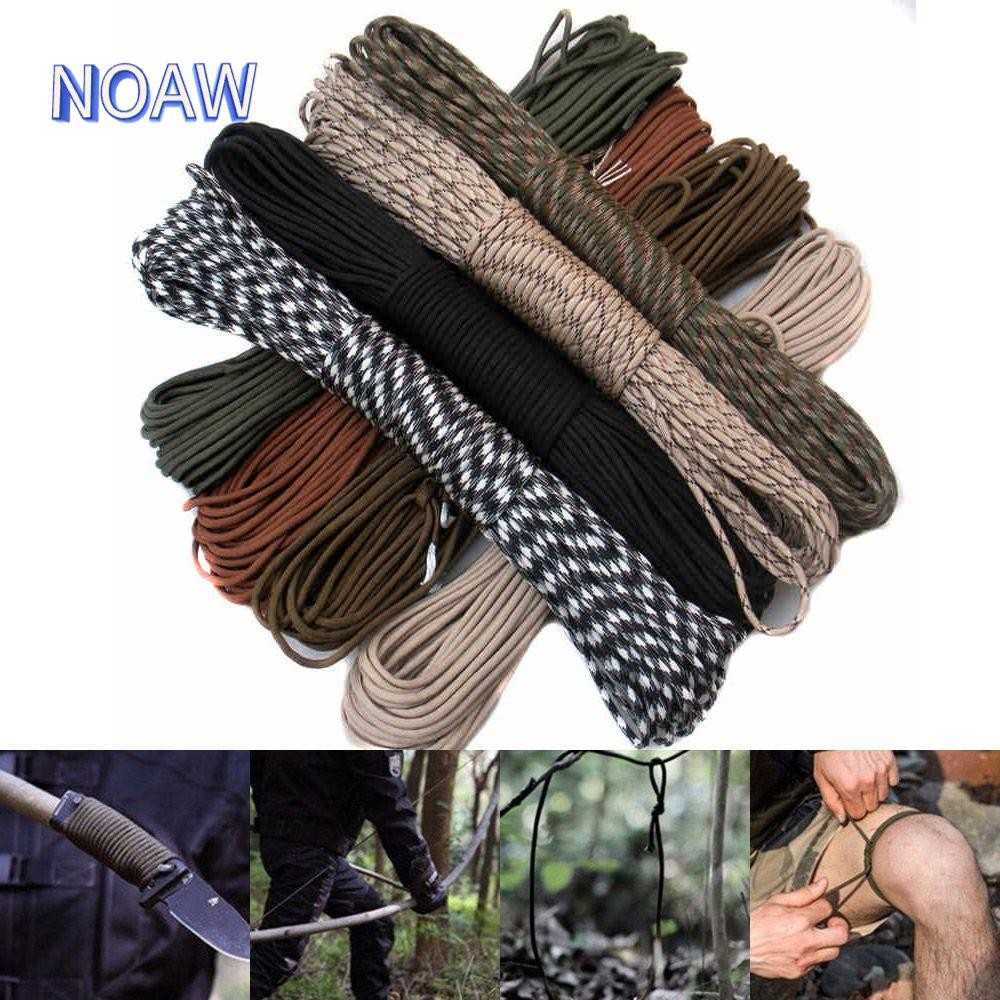 โน้ม‌ 25/50/100FT 550 LB Paracord Camping เต็นท์หัวเข็มขัด Clothesline Lanyard