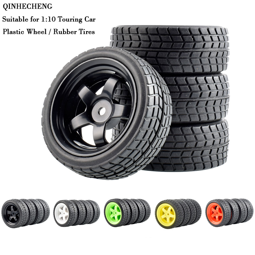 6030-8005 64 มม.ยางและชุดล้อ 4PCS สําหรับ 1:10 HSP HPI SAKURA D3 Kyosho FW06 ทั่วไป