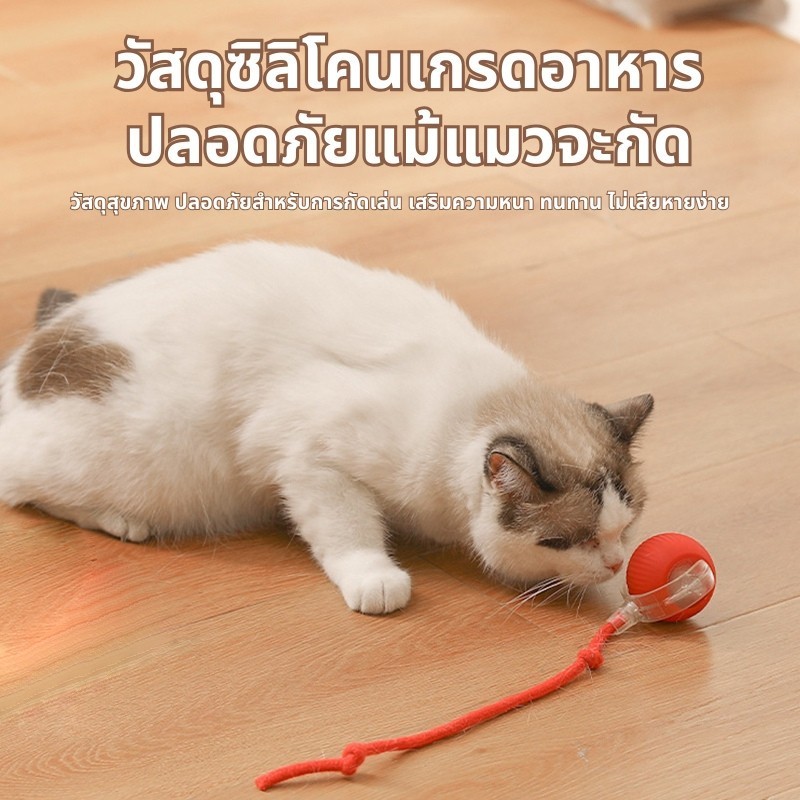 🐾ของเล่นแมว ลูกบอลแมวอัติโนมัติ สมาร์ทไฟฟ้า 360°หมุนได้ ของเล่นแมวโต้ตอบสุนัข เรืองแสง สัตว์เลี้ยง - รูปที่ 4