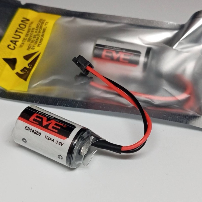 ER14250 1/2AA ยี่ห้อ EVE 3.6V 1200mAh (แท้) แบตเตอรี่ ลิเธียม ER14250 รุ่นมีสายอุตสาหกรรม PLC Lithiu