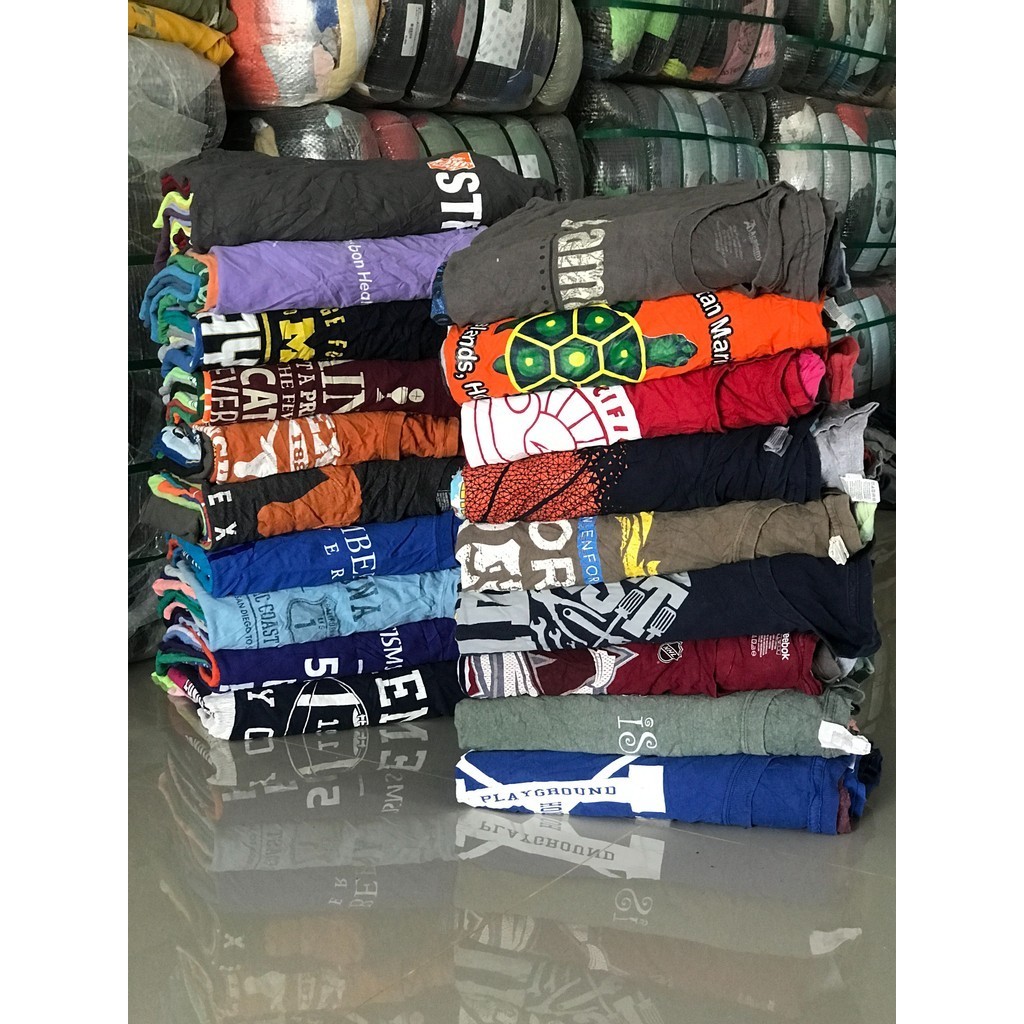 9 บาท เสื้อกระสอบ สุ่ม เลือกไซส์ได้ เสื้อยืดมือสองusa