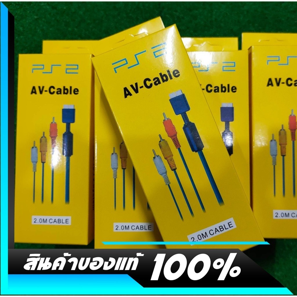 (ส่งด่วน) Original Sony สาย AV สำหรับ PS1 PS2 PS3 สินค้าคุณภาพดี พร้อมส่งด่วนจากไทย (Av for PS1)(Av for PS2)(Av for Ps3)