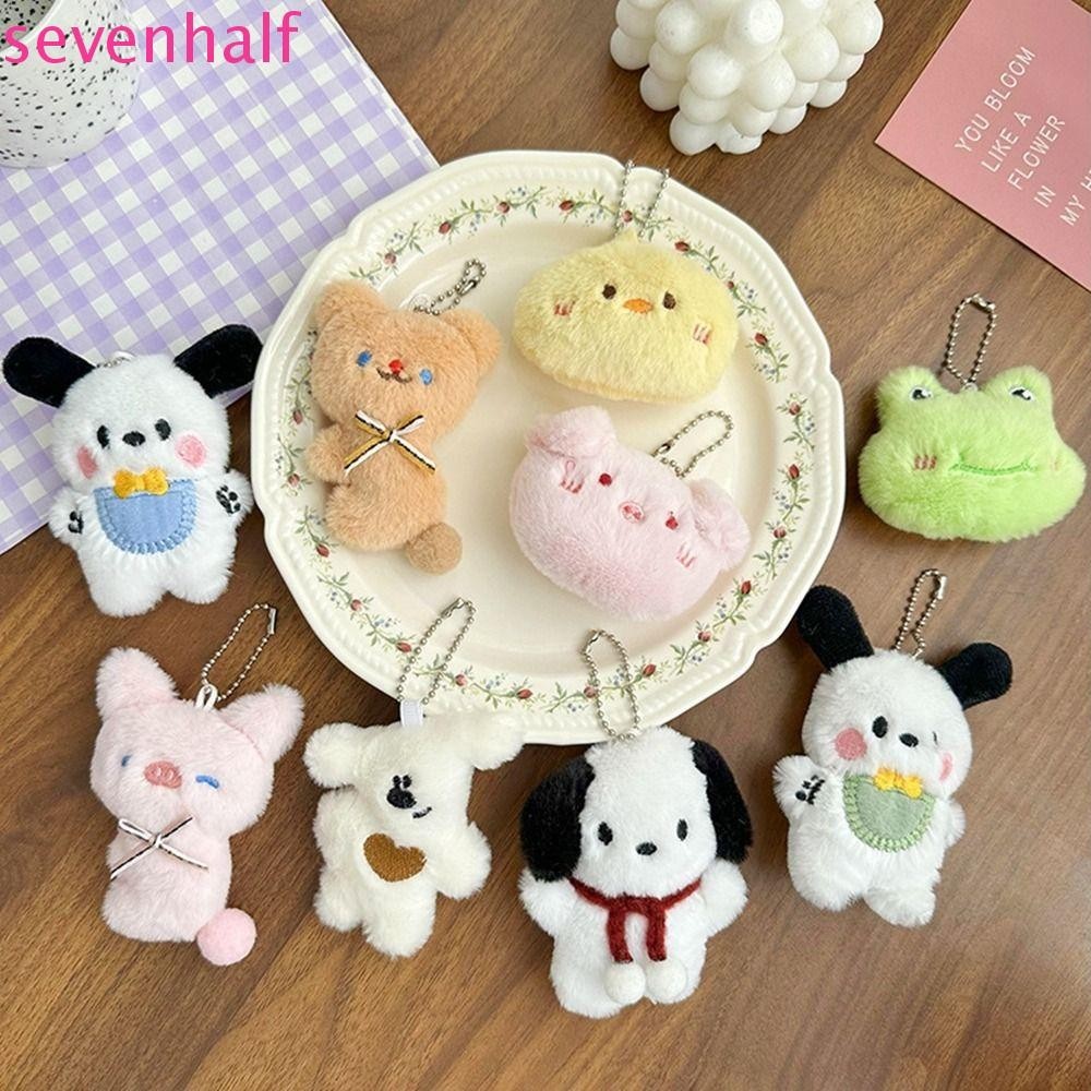 จี้การ์ตูน SEVENHALF, ตุ๊กตาตุ๊กตาน่ารักตุ๊กตาพวงกุญแจ, Kawaii Pachacco กระเป๋าจี้สุนัขการ์ตูนตุ๊กตาพวงกุญแจคู่