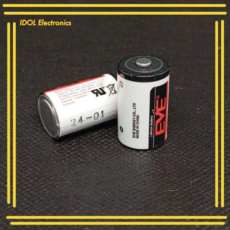 ราคาถูก! ER14250 1/2AA ยี่ห้อ EVE 3.6V 1200mAh (แท้) แบตเตอรี่ ลิเธียม อุตสาหกรรม PLC Lithium Batter