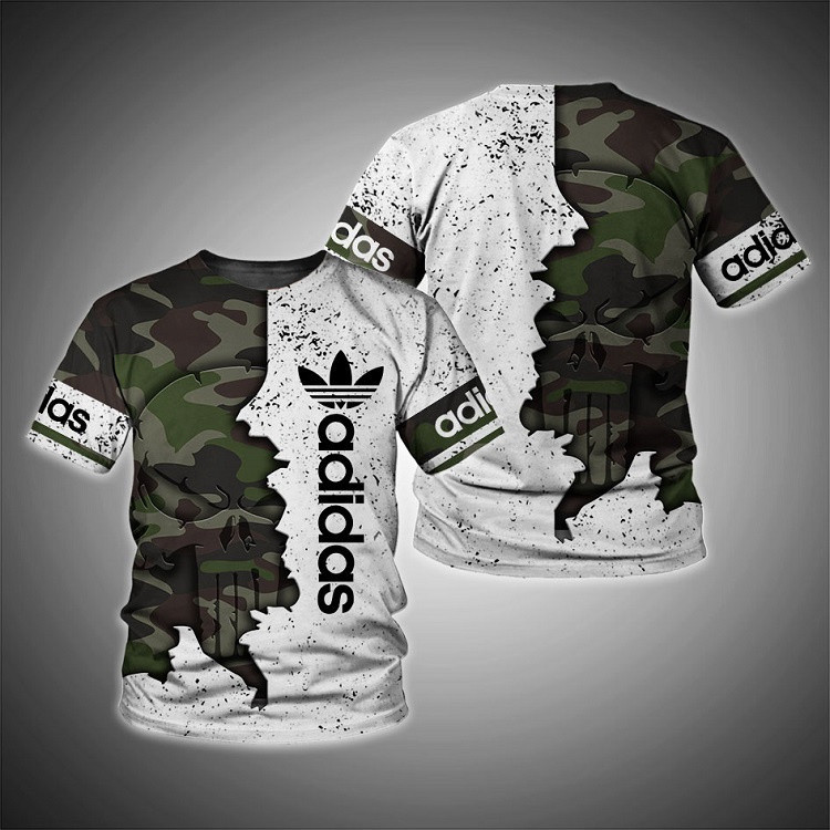 ฤดูร้อนขนาดใหญ่ AD NK เสื้อยืดแขนสั้นผู้ชายและผู้หญิงกีฬา Breathable 3D พิมพ์เสื้อยืดด้านบน XS-6XL