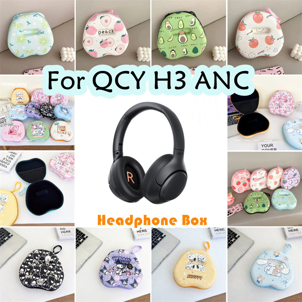 Case Home สําหรับ QCY H3 ANC เคสหูฟัง Niche รูปแบบการ์ตูนชุดหูฟังกระเป๋าเก็บปลอกกล่อง