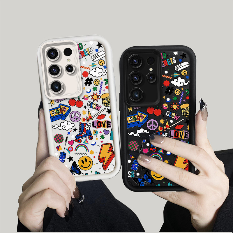Samsung Galaxy s20 fe s20+s20 ultra s21 fe s21 plus s21 ultra s22 plus s22 pro s22 ultra s23 fe s23 + s23 ultra s24 plus s24 ultra 5g เคสโทรศัพท์สุภาพสตรีสไตล์ซิลิโคนกันกระแทกป้องกันกันกระแทกซิลิโคนรวมทุกอย่าง เคส