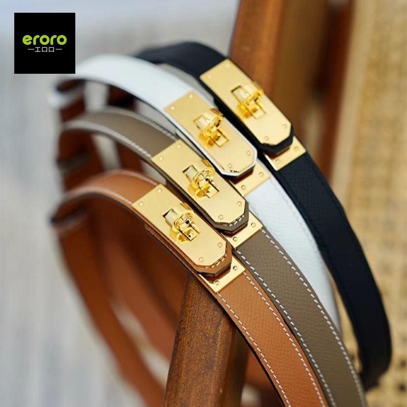 ERORO เข็มขัด แฟชั่น รุ่นหัวกลม สไตล์เกาหลี เหมาะสำหรับผู้หญิง