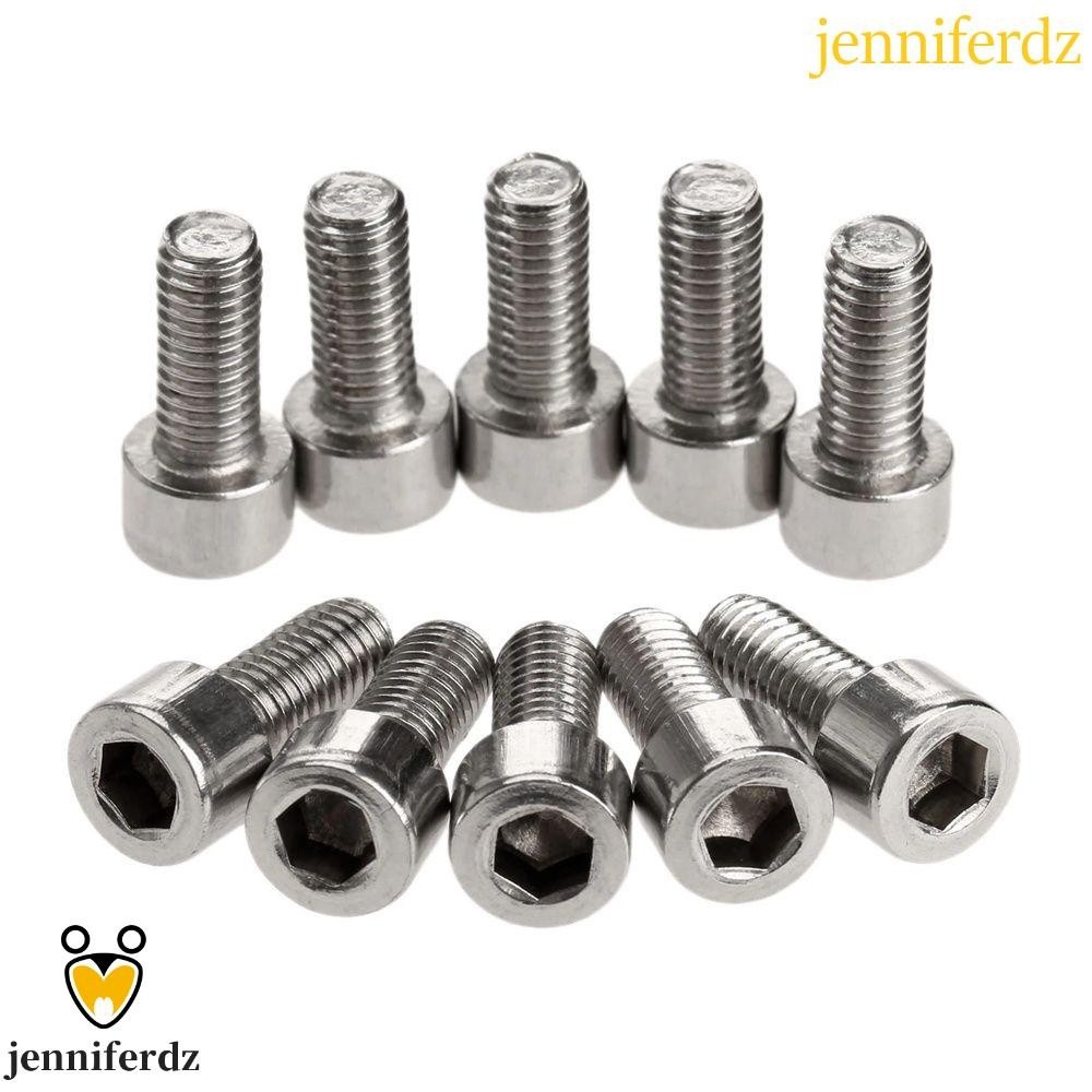 Jenniferdz สกรูที่วางขวดน้ํา สเตนเลส M5*12 อุปกรณ์เสริม สําหรับจักรยานเสือภูเขา
