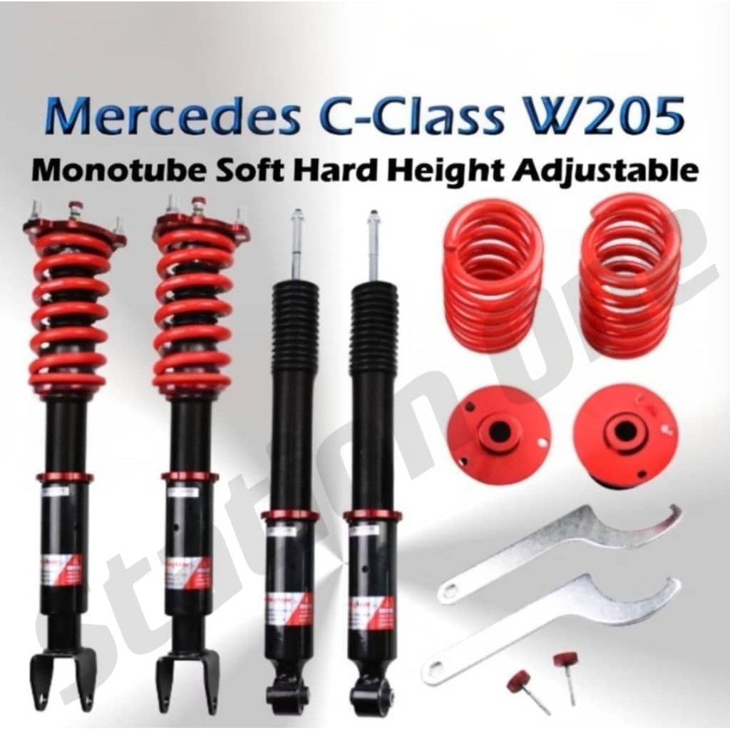 Mercedes C-Class W205 Monotube Soft Hard HiLo โช้คอัพแบบปรับได้