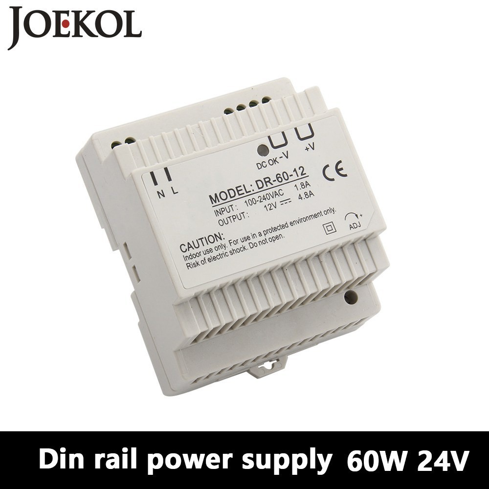 ✪DR-60 Din Rail Power Supply 60W 24V 2.5A,Switching Power Supply AC 110v/220v Transformer To DC 24v,