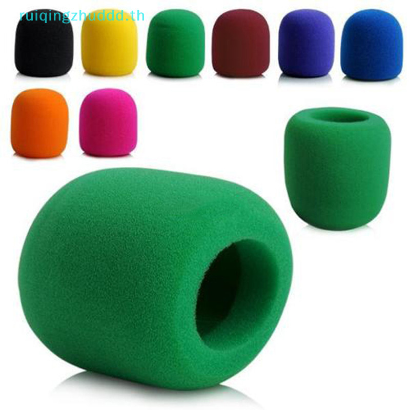[MZ] 10 สีไมโครโฟนมือถือไมค์ย่างกระจกหน้ารถลมฟองน้ําโฟมปก [TH]