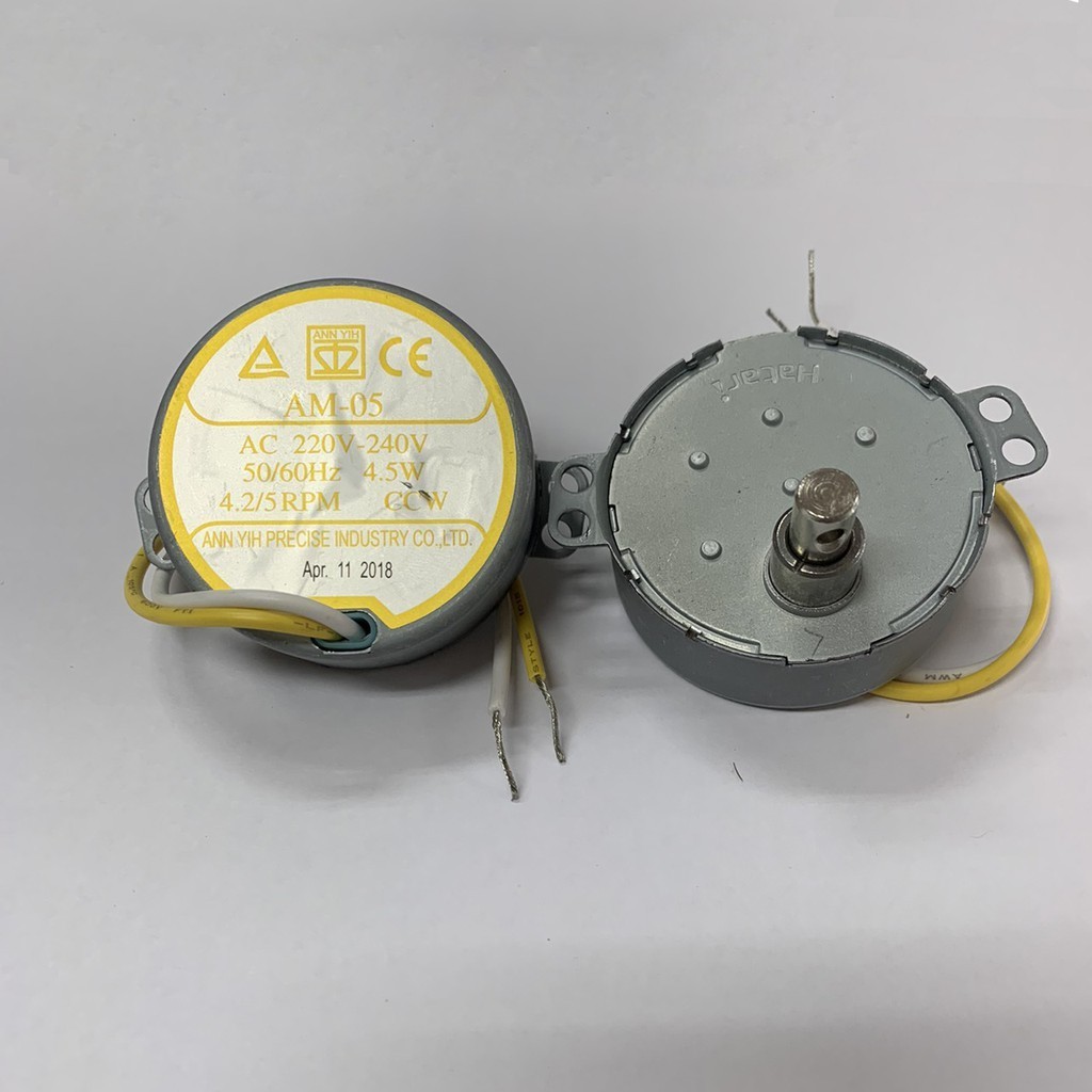 มอเตอร์ส่ายป้ายเหลือง AM-05 4.2/5RPM CCW แกนยาว ของแท้