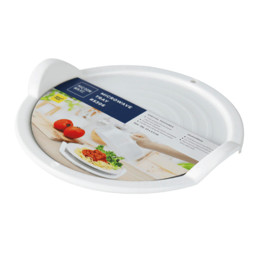 P&P_chic shop MICRONWARE ถาดรองไมโครเวฟ 5306 สีขาว