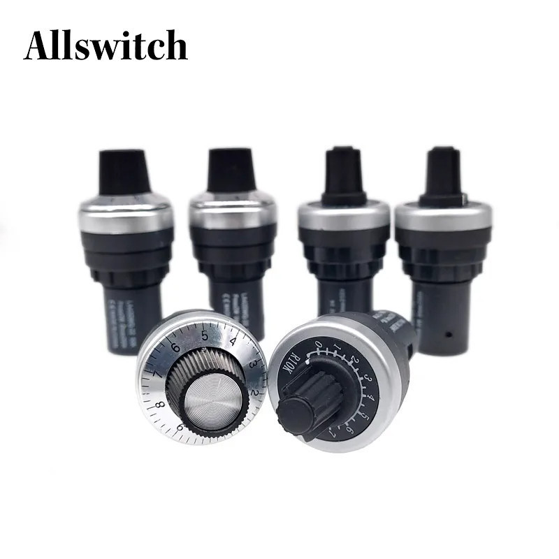 Potentiometer LA42DWQ-22 ความเร็วสวิตช์ควบคุมพร้อมลูกบิด LA42DWQ ความต้านทาน 2K 3K 5k 10k 20k Ohm