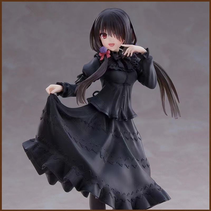 Kira DATE A LIVE Action Figure Tokisaki Kurumi ชุดสีดําชุดตุ๊กตาของเล่นสําหรับของขวัญเด็กคอลเลกชันเค