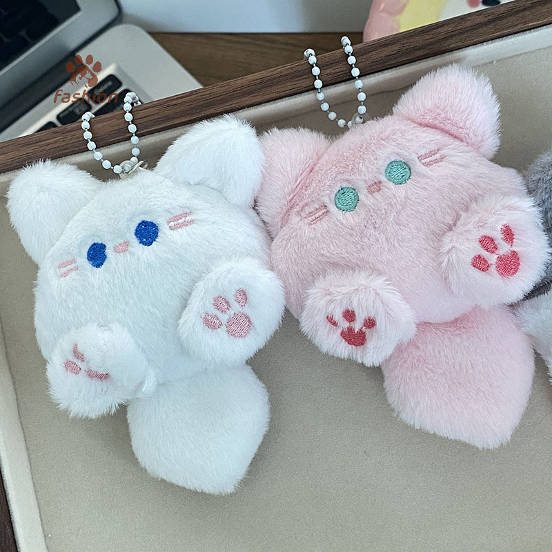 [แฟชั่น] Kawaii ตุ๊กตาสัตว์ยาวหางแมวของเล่นพวงกุญแจตุ๊กตาตุ๊กตากระเป๋ารถจี้พวงกุญแจ Trinket เด็ก Birthyday ของขวัญ {TH}