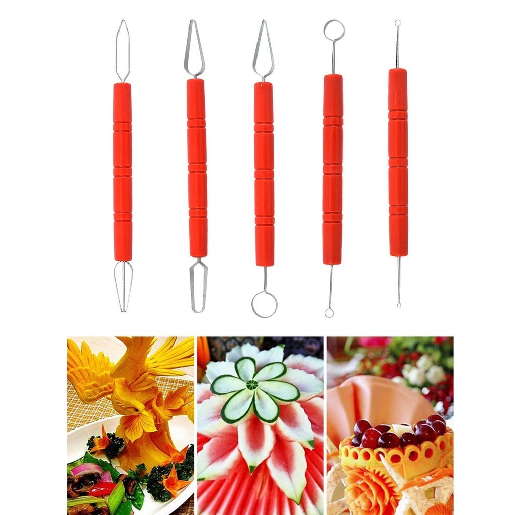 [Lszcx6l] แบบพกพาแกะสลัก Broach Sharp ผลไม้ผัก Clay การสร้างแบบจําลองอาหาร Garnishing เครื่องมือแกะสลัก Culinary สําหรับห้องครัว