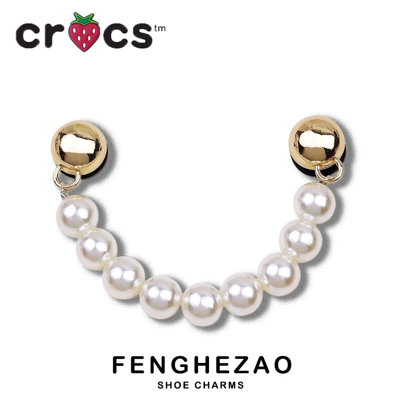 Jibbitz สําหรับ Crocs Charm Hole รองเท้า Crocs อุปกรณ์เสริมรองเท้าดอกไม้ตกแต่งหัวเข็มขัด DIY โลหะมุกเพชรรองเท้าหัวเข็มขัด