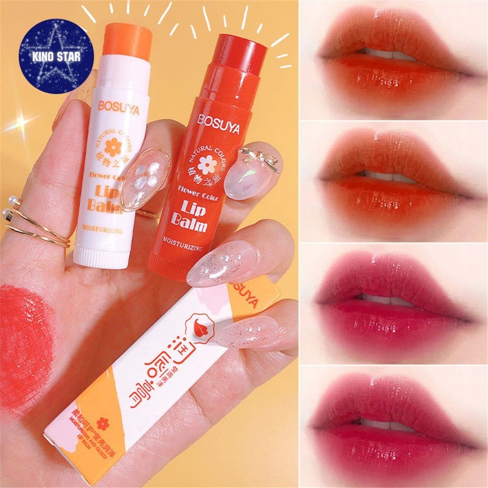 BOSUYA Hydrating And Caring Lip Balm Lip Makeup Repair Lip Lines Anti Chapped Lip Balm ง่ายต่อการพกพ