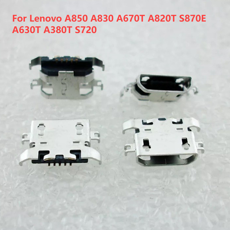 10-50pcs Dock พอร์ต Micro Plug USB ชาร์จ Pin Dock Connector สําหรับ Lenovo A850 A830 A670T A820T S870E A630T A380T S720 ชาร์จ Pin Dock Connector