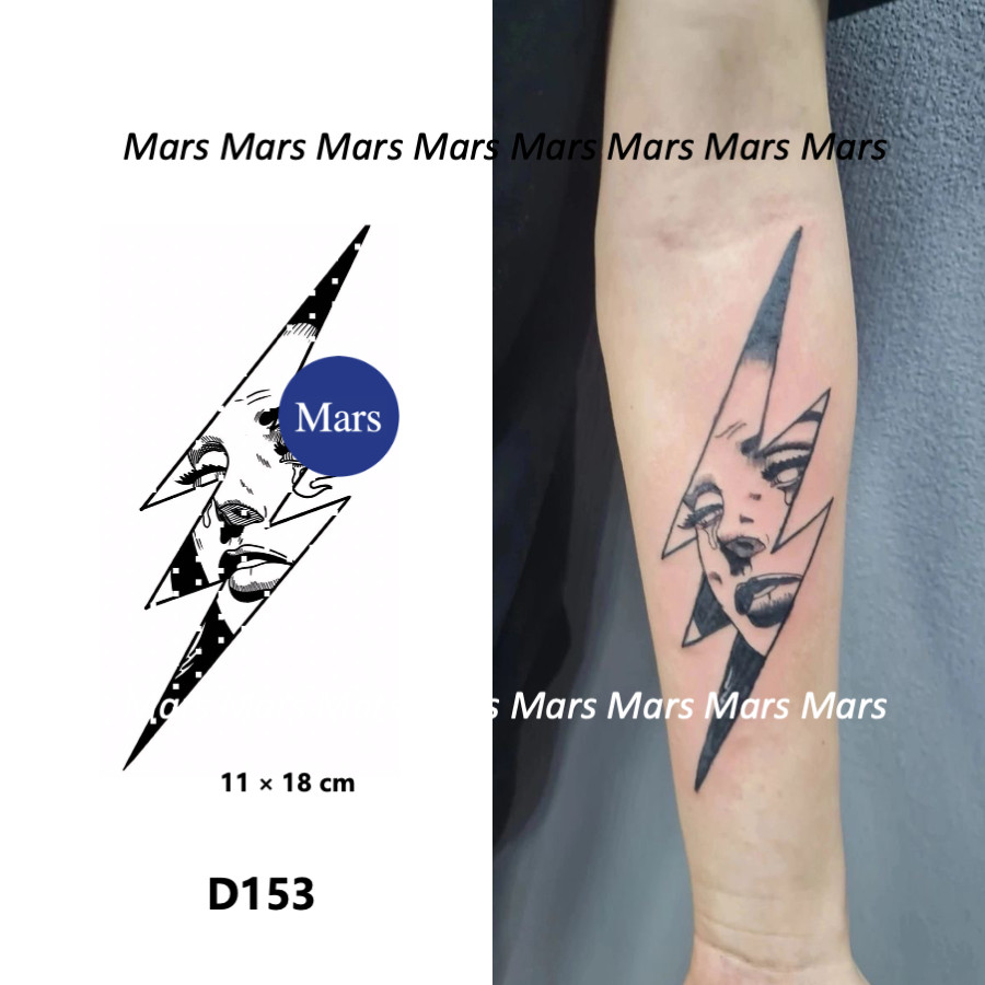 Mars Tattoonew Technology Magic ติดทนนาน 2 สัปดาห์ รอยสักกึ่งถาวร รอยสักชั่วคราว สติ๊กเกอร์รอยสัก รอยสักปลอม อะนิเมะ ญี่ปุ่น D153