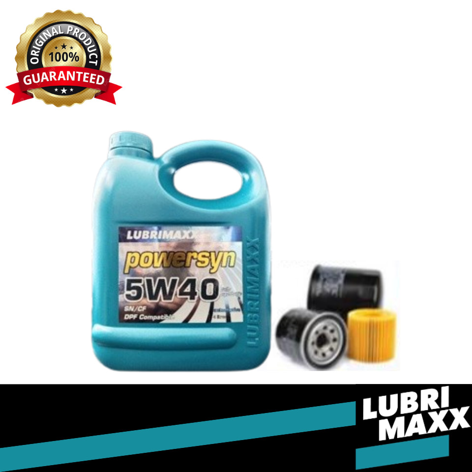 [MADE IN AUSTRALI]LUBRIMAXX FULLY SYNTHETIC ENGINE OIL SN/CP POWERSYN 5W40 4L (ฟรีกรองน้ํามัน)