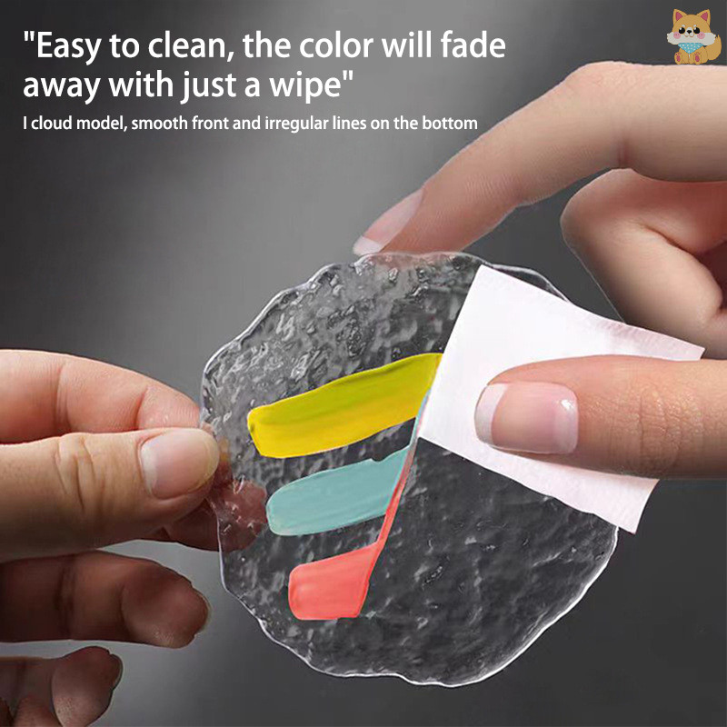 [VI] Round Acrylic Nail Art Palette เคล็ดลับเล็บปลอมผสมสี Glacier Crystal Palette ชั้นวางจอแสดงผลเครื่องมือทําเล็บถาดเครื่องประดับ TH