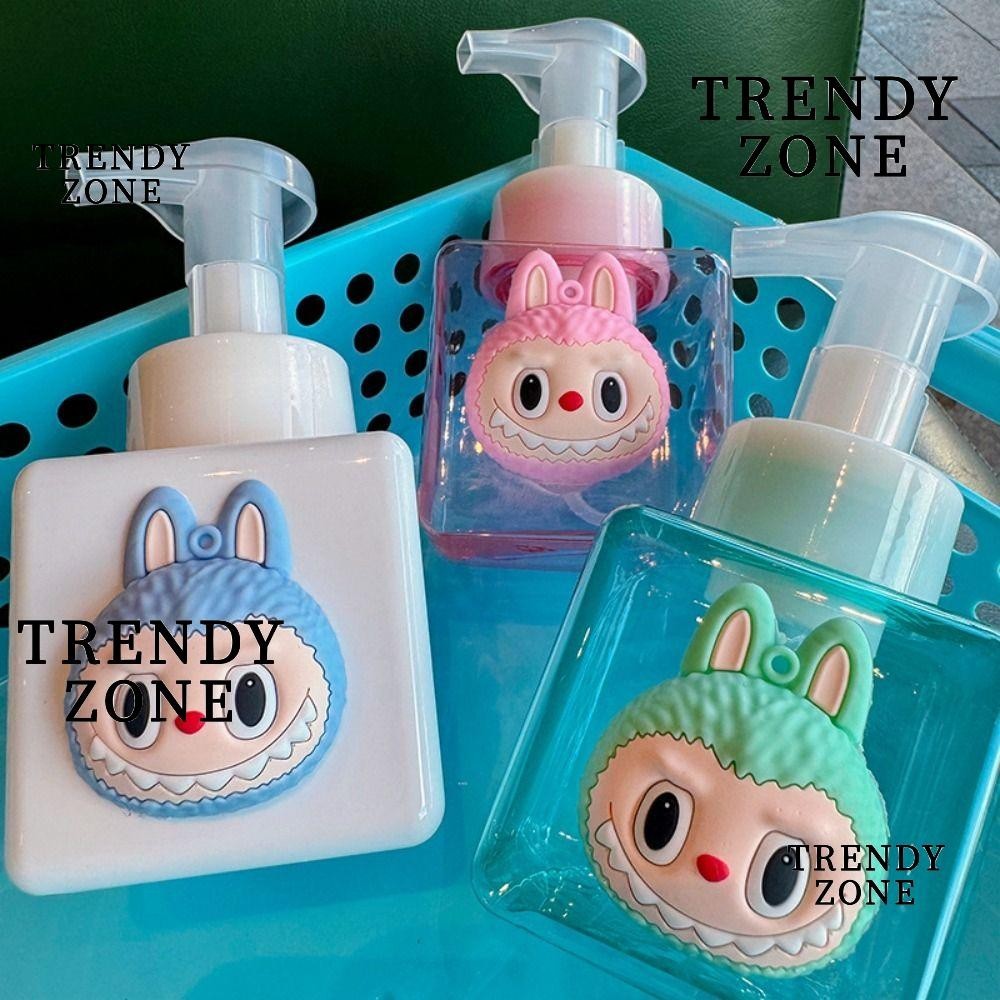Trendyzone Labubu ขวดรีฟิล, ขวดโลชั่นเจลอาบน้ําสําหรับเดินทางแบบพกพา, ขวดปั๊มเครื่องสําอางลายการ์ตูนพลาสติกน่ารัก