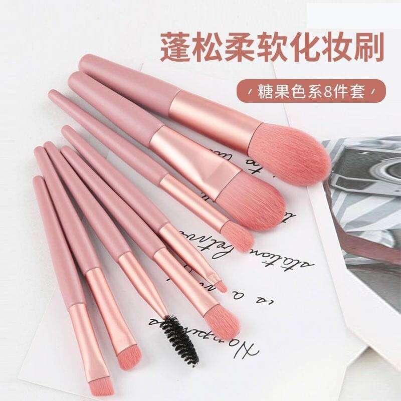 💥PEMBORONG 💯ฮาลาล💥8 ชิ้น Makeup Cosmetic Mini Brush Set Makeup Travel Set / Set Berus Kosmetik Makeu