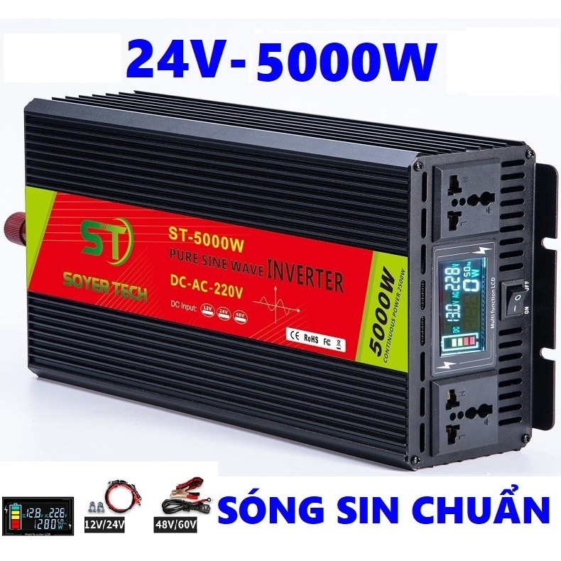 [ของแท้] Standard Sine Power Converter 24V-5000W-24V to 220V Standard Sine Power Converter 5000w-ST-