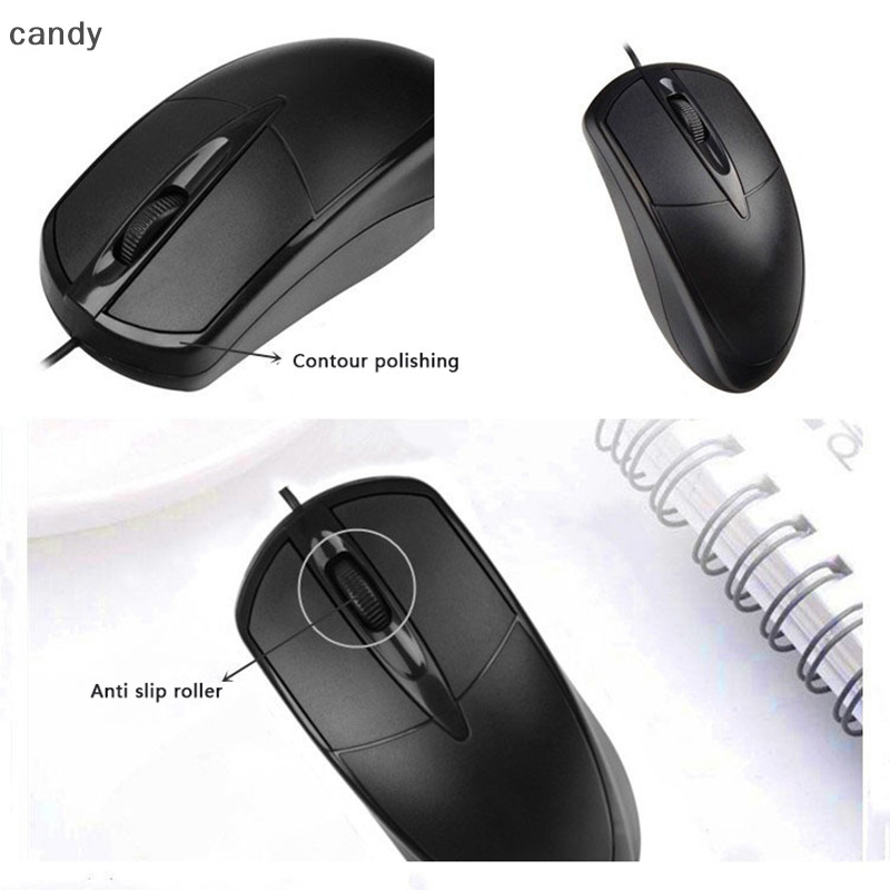Ndy ขายร้อน Neutral เมาส์แบบมีสาย 2.4 Ghz พร้อมสาย USB Ergonomic Ultrathin เม้าส์สําหรับ PC แล็ปท็อปคอมพิวเตอร์ธุรกิจสํานักงานเมาส์ 1.2m N