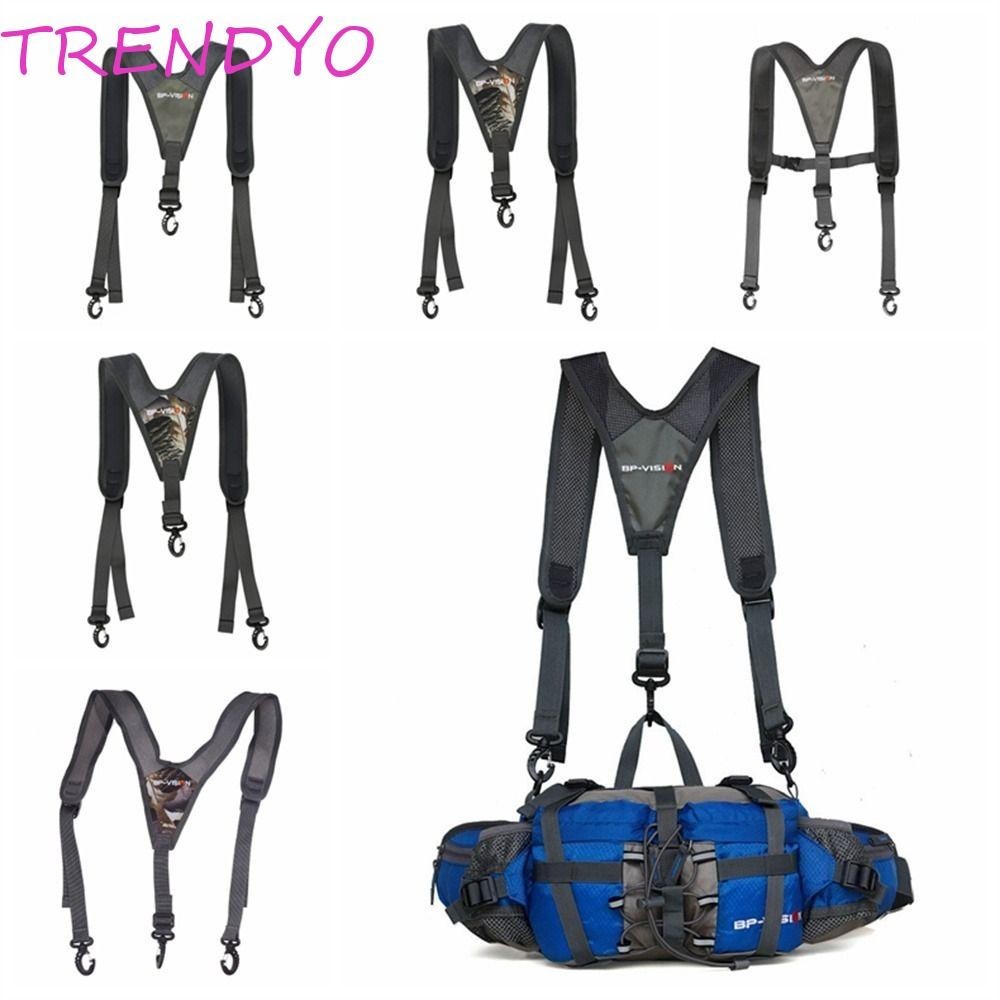 Trendyo สายกระเป๋าคาดเอว, หัวเข็มขัดปรับได้ Polyamide สายเดินป่า, อุปกรณ์แคมป์ปิ้ง Breathable Ergonomics ไหล่สายรัดกระเป๋าเป้สะพายหลังผู้ชาย Outdoor Camping