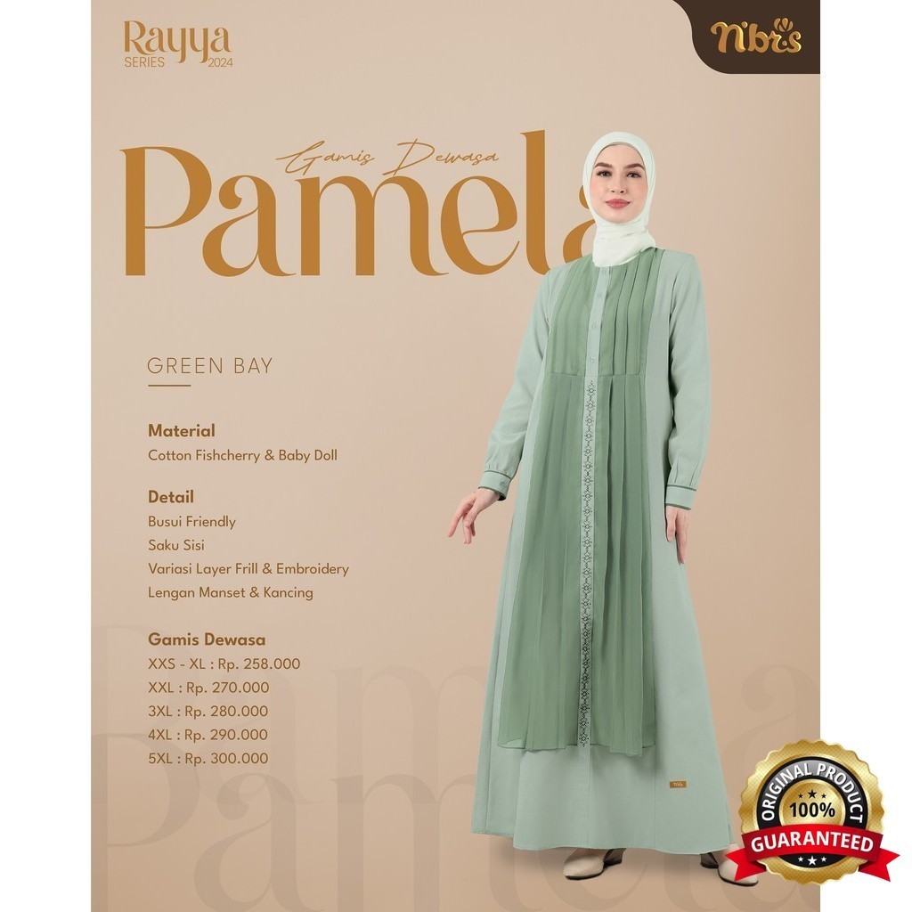 SabellaMall - Sarimbit Pame Premium Adult Gamis By Nibras