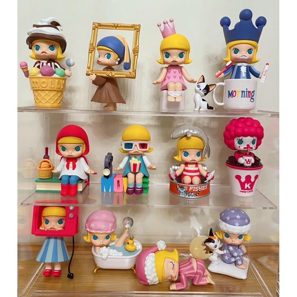 [ของแท้]POPMART MOLLY one day of molly Series BLIND BOXกล่องสุ่ม popmart art toy กล่องสุ่ม