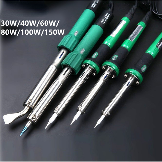 หัวแร้งไฟฟ้า ทนความร้อนสูง 30W/60W/80W/100W/150W ปลายแบน 80W ปลั๊กเดี่ยว