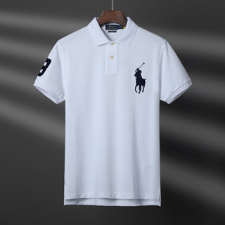Street Wear สินค้าใหม่พิมพ์เสื้อยืดแขนสั้นผู้ชายผ้าฝ้ายแท้ Slim-Fit Lapel Business Casual P