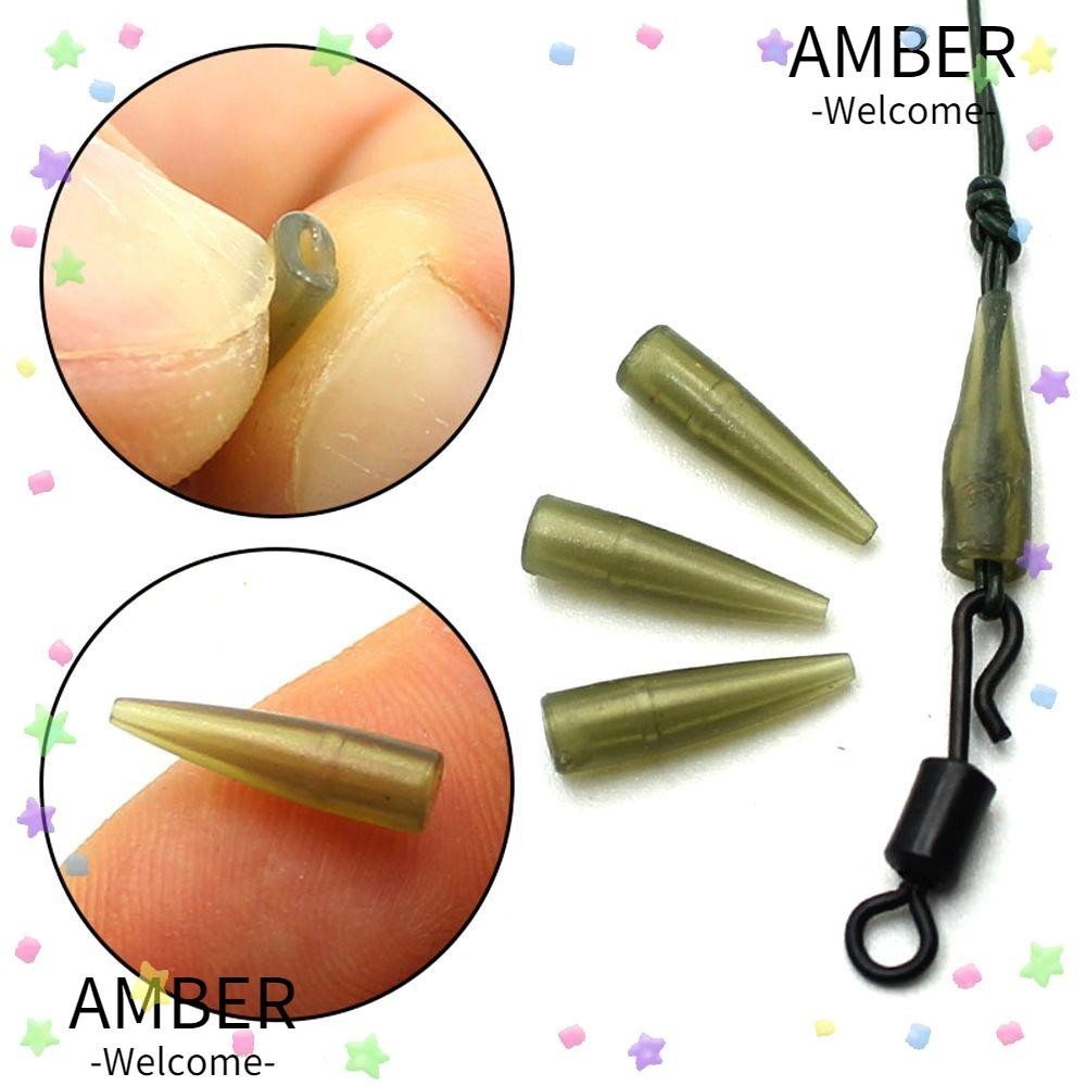 AMBER ใหม่ ตะขอยาง สีเขียว ป้องกันการพันกัน สําหรับตกปลาคาร์พ 50 ชิ้น