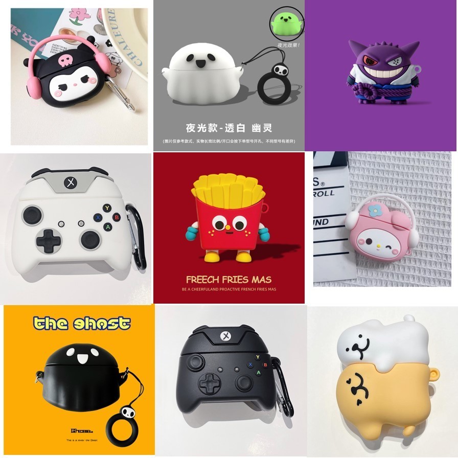 Stock Ready เคสป้องกันหูฟังน่ารักเข้ากันได้สําหรับ Huawei FreeBuds 4i/5i/6i พร้อมตะขอ