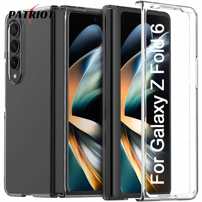 1/2 ชิ้นสําหรับ Samsung Galaxy Z Fold 6 - เคสใสโทรศัพท์แบบพับได้ - ฝาครอบป้องกันบางเฉียบ - เปลือกกันชนพีซีแบบแข็ง - กันกระแทก, ป้องกันรอยขีดข่วน - สําหรับ Fold6 5G