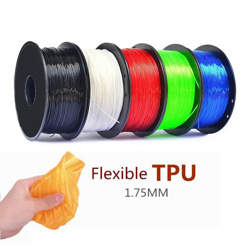 3D Printer TPU Filament 1.75mm Flexible TPU 1kg 500g 250g Plastic Material Transparent Filament TPU 