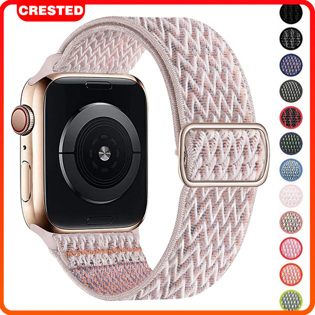 ไนล่อนยืดหยุ่นสายกีฬาสำหรับ for Apple Watch Ultra 3 2 SE 3 2 Series 11 10 9 8 7 6 5 4 4 2 iWatch 40 41 44 45 46 49mm