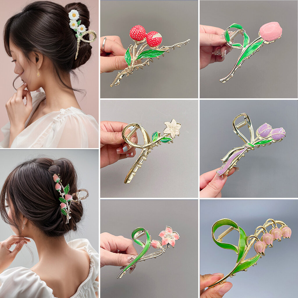 26CHAYA✨ กิ๊บหนีบผม เก็บรวมผมลายดอกไม้ สวย เก๋ สดใส กิ๊บติดผม