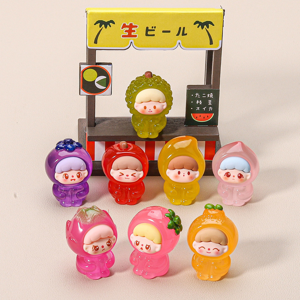 Luminous Third Generation Fruit Cub diy เครื่องประดับเรซิ่นเดสก์ท็อปตกแต่ง Creative Mystery กระเป๋าคู่ Touch พวงกุญแจขายส่ง