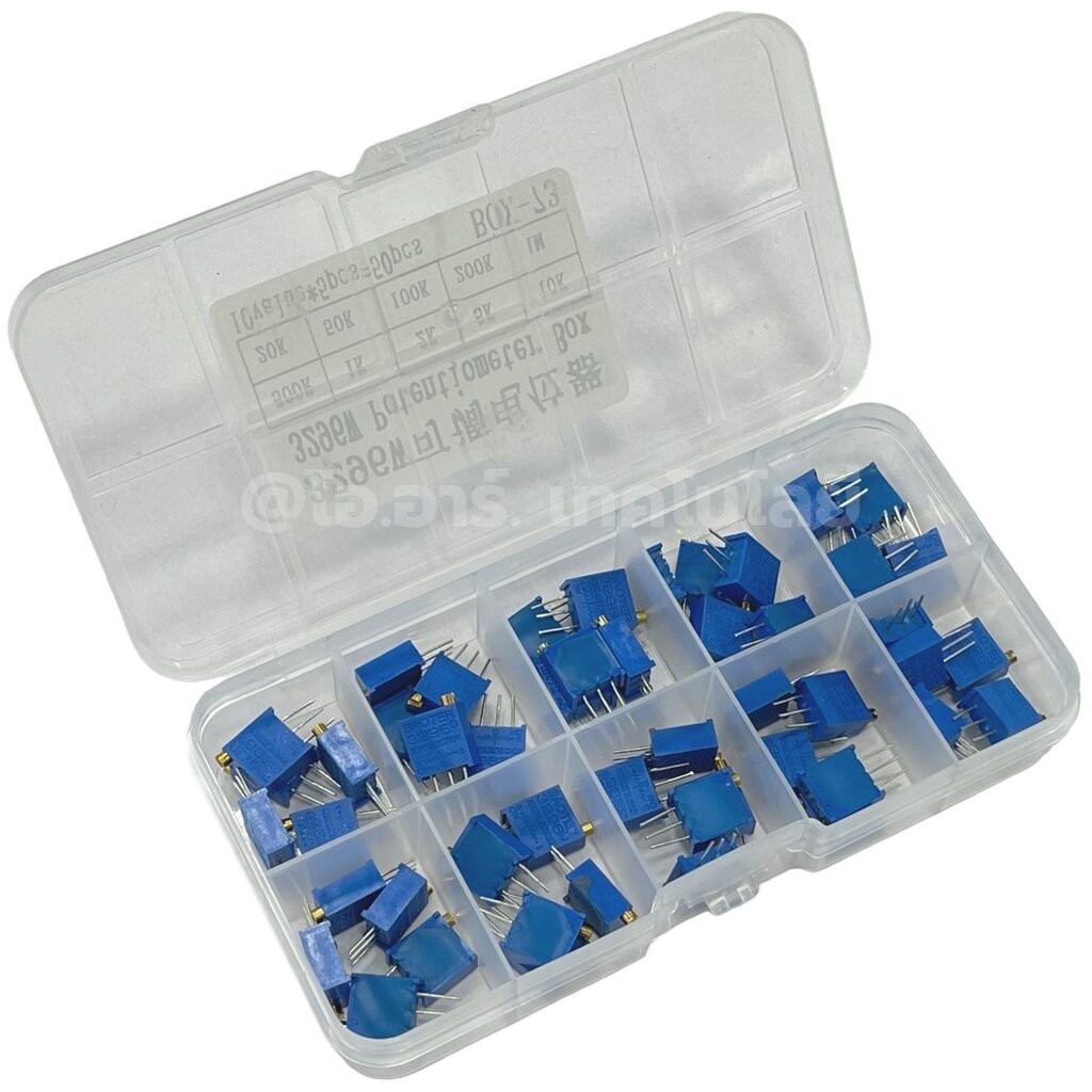 3296W Kit ชุดตัวต้านทานปรับค่าได้ VR แนวตั้ง 50ชิ้น VR Variable Resistor Trimpot Trimmer Potentiometer 10ค่า ค่าละ5ชิ… ราคา ถูกที่สุด ดีลบีเคเค แกลเลอรีภาพที่ 3