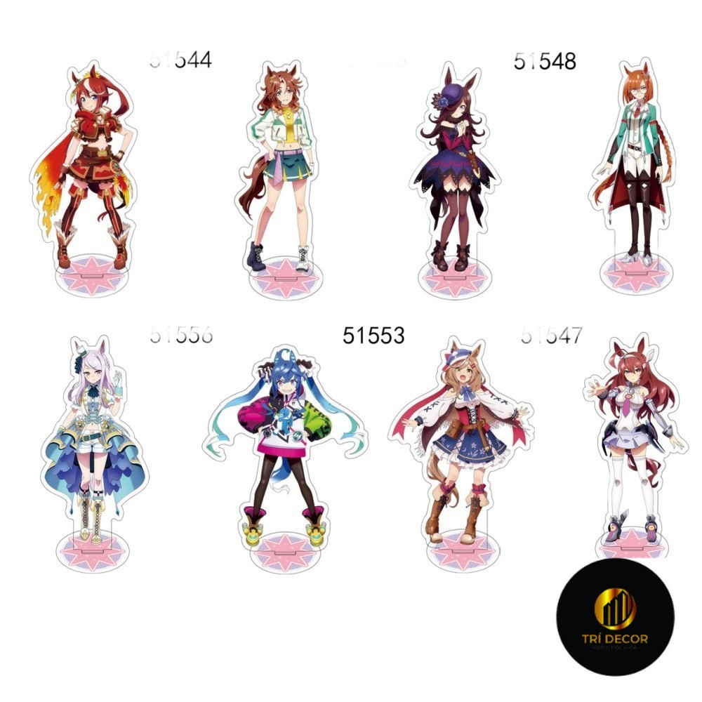 พวงกุญแจ สแตนดี้ น่ารัก Race Glass Painting Tokai Teio Uma Musume: สวย Derby Study และตกแต่งโต๊ะทํางาน
