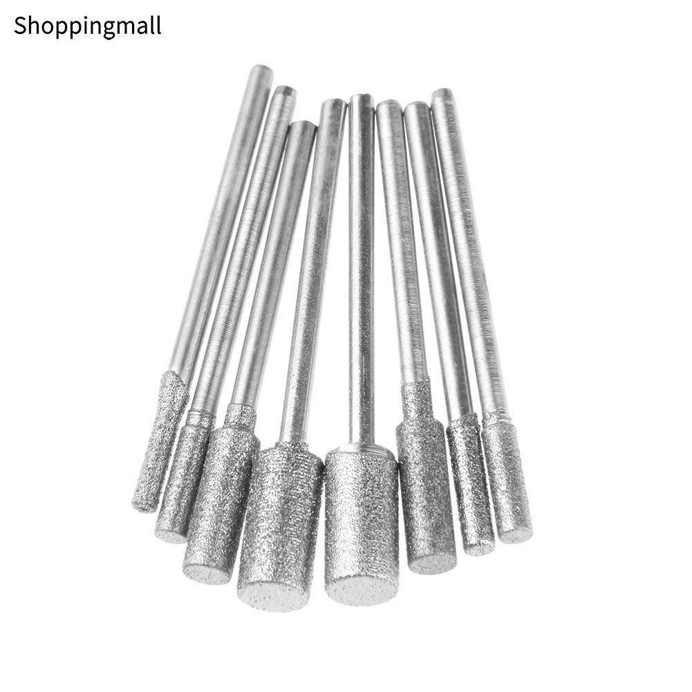 [BETL]หัวเจียรตัดเพชร 8 ชิ้น 2.35 มม. Shank หยกหินแกะสลักขัด