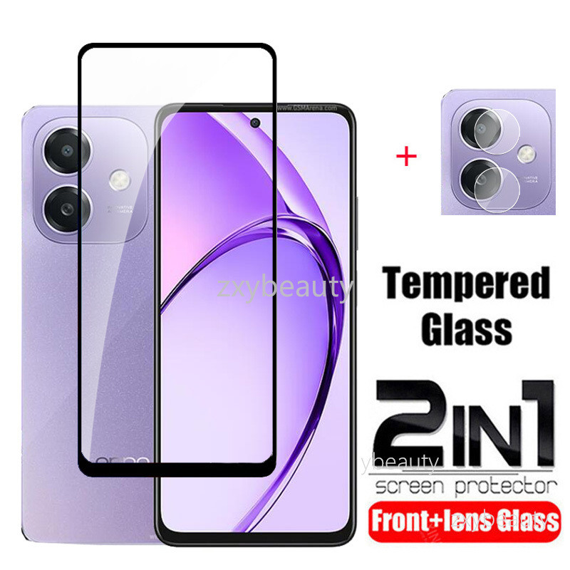 Oppo A3X 5G A3 2024 ป้องกันหน้าจอ 2in1 กระจกนิรภัยสําหรับ CPH2681 6.67 นิ้ว OPPOA3X OPPOA3 เลนส์กล้องฟิล์มโทรศัพท์ป้องกันกระจก